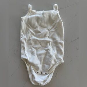 Colored Organics Pointelle White Baby Onesie